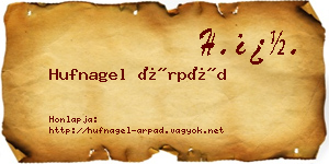 Hufnagel Árpád névjegykártya